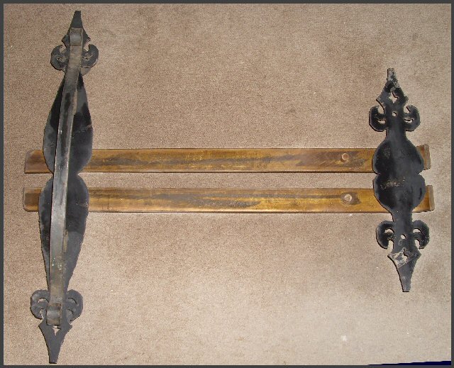 Nice Pair of Brass & Iron Door Handles