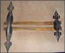 Nice Pair of Brass & Iron Door Handles