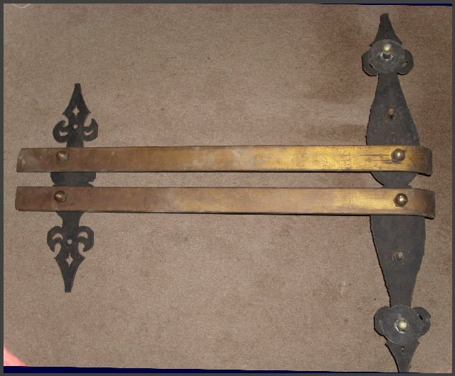 Nice Pair of Brass & Iron Door Handles