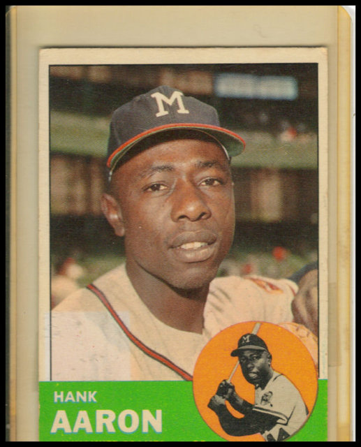 Hank Aaron 1963 Topps Baseball Card
