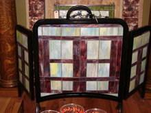 Stained Glass Fireplace Screen