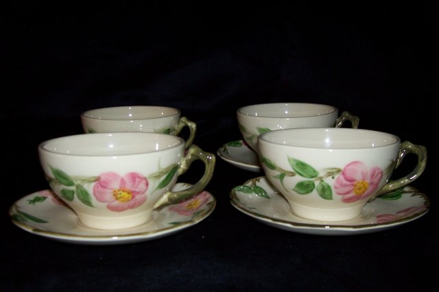 Franciscan Desert Rose Teacups & Saucers