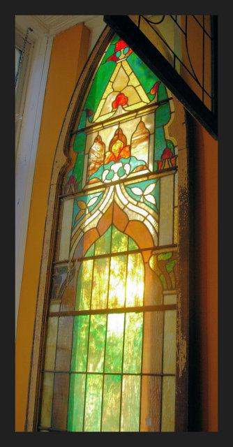 Pair of Wonderful Large Stained Glass Windows