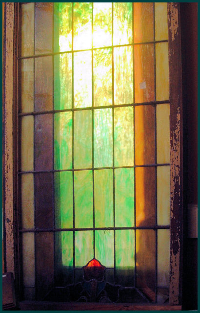 Pair of Wonderful Large Stained Glass Windows