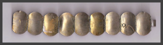 Great Old Cinnabar & Sterling Bracelet