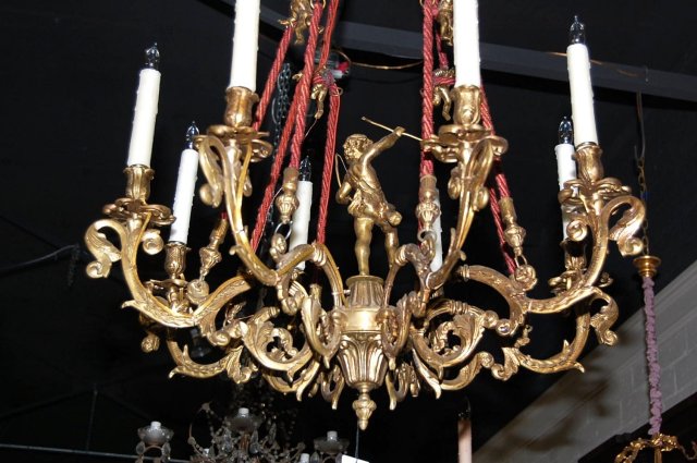 Bronze Cherub Chandelier