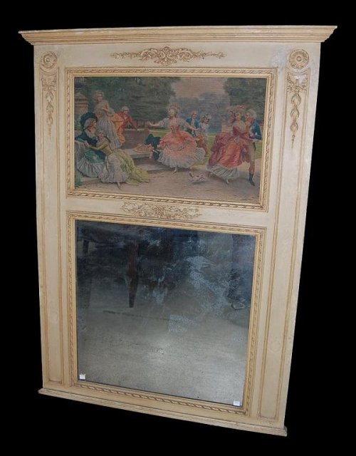 Antique French Trumeau Mirror