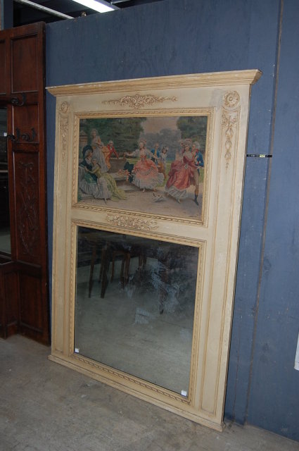Antique French Trumeau Mirror