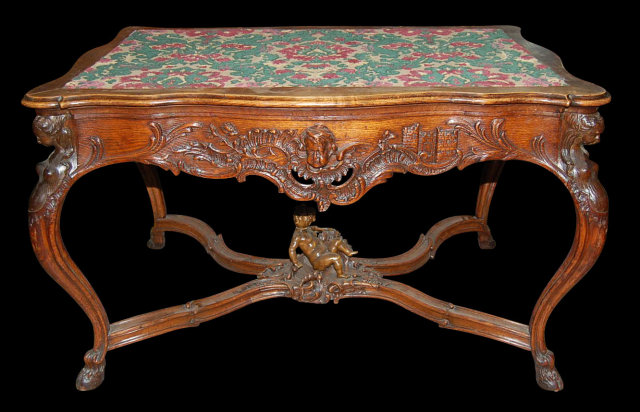 Carved Oak Center Table