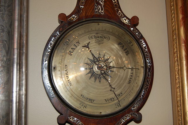 English Rosewood & Mother-Of-Pearl Barometer