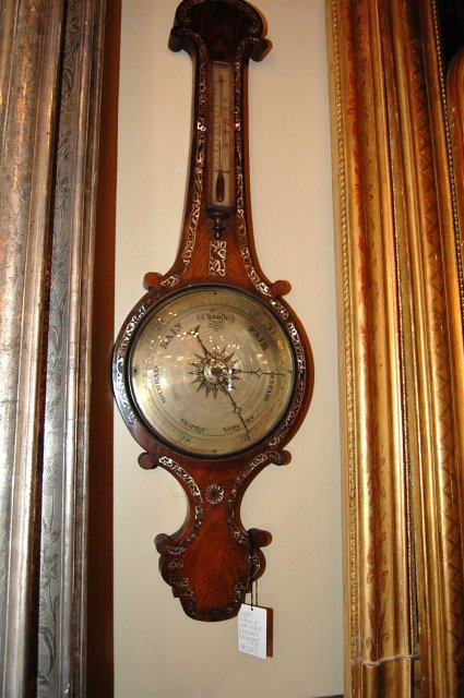 English Rosewood & Mother-Of-Pearl Barometer