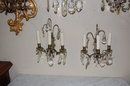 Pair Petite Crystal Sconce