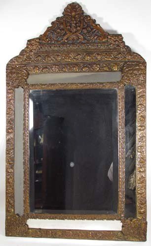 Victorian Metal Embossed Mirror