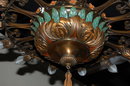 Italian Painted Metal Chandelier