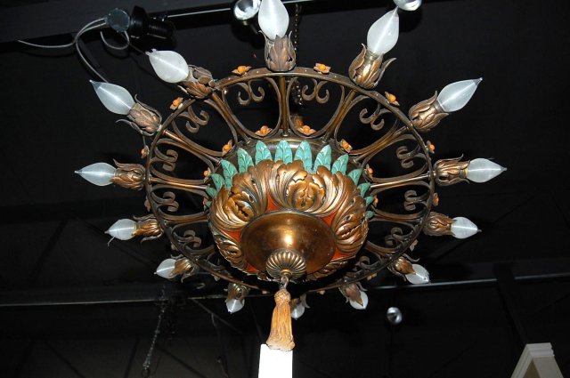 Italian Painted Metal Chandelier