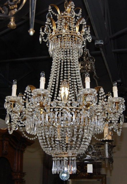 French Crystal Regency Chandelier