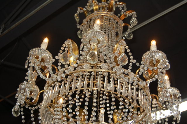French Crystal Regency Chandelier