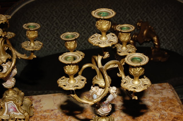 Pair Sevres Style Candelabra