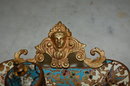 French Gilt Bronze Onyx & Champleve Ink Well