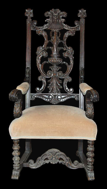 French Carved Armchair