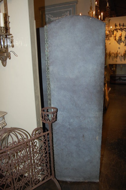 Continental Painted Leather Screen