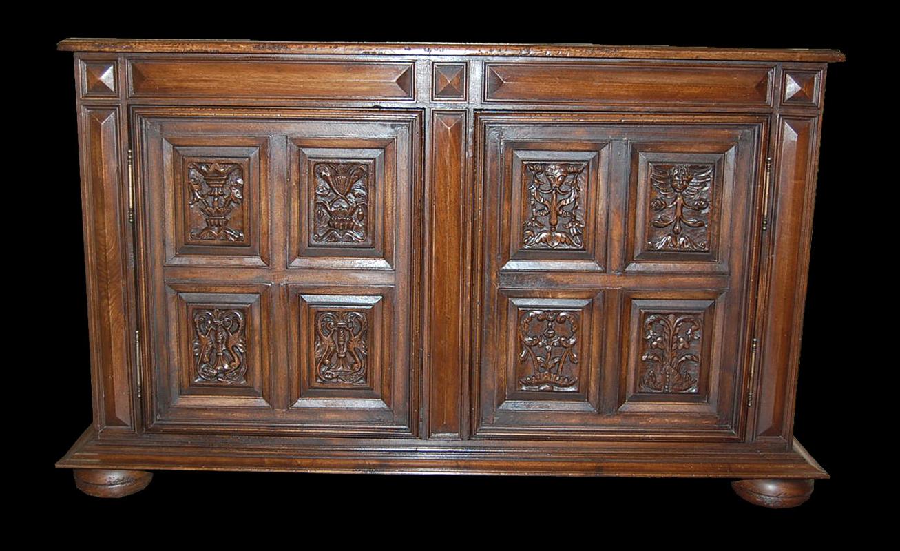 Hand Carved Narrow Buffet