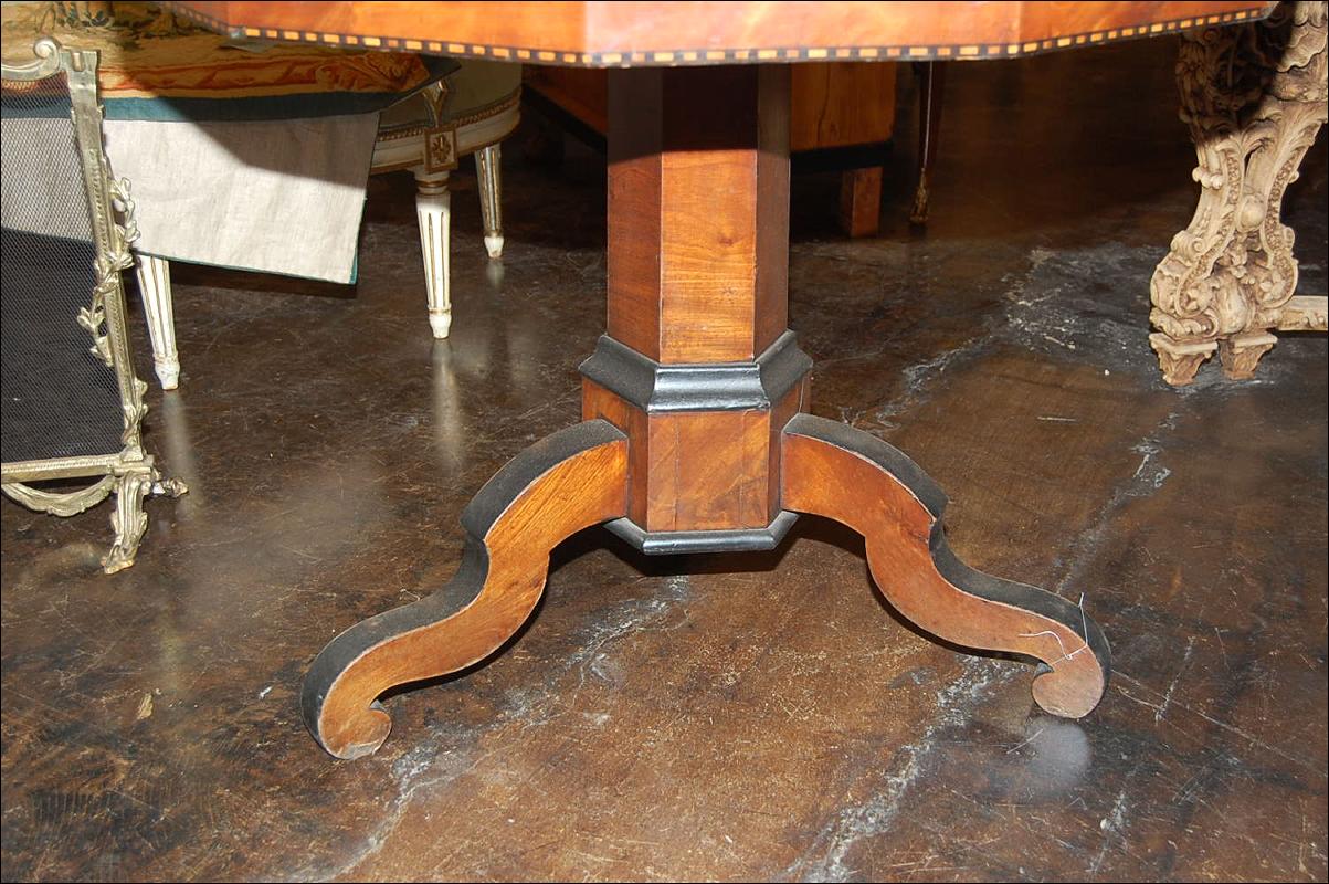 Italian Inlaid Pedestal Table