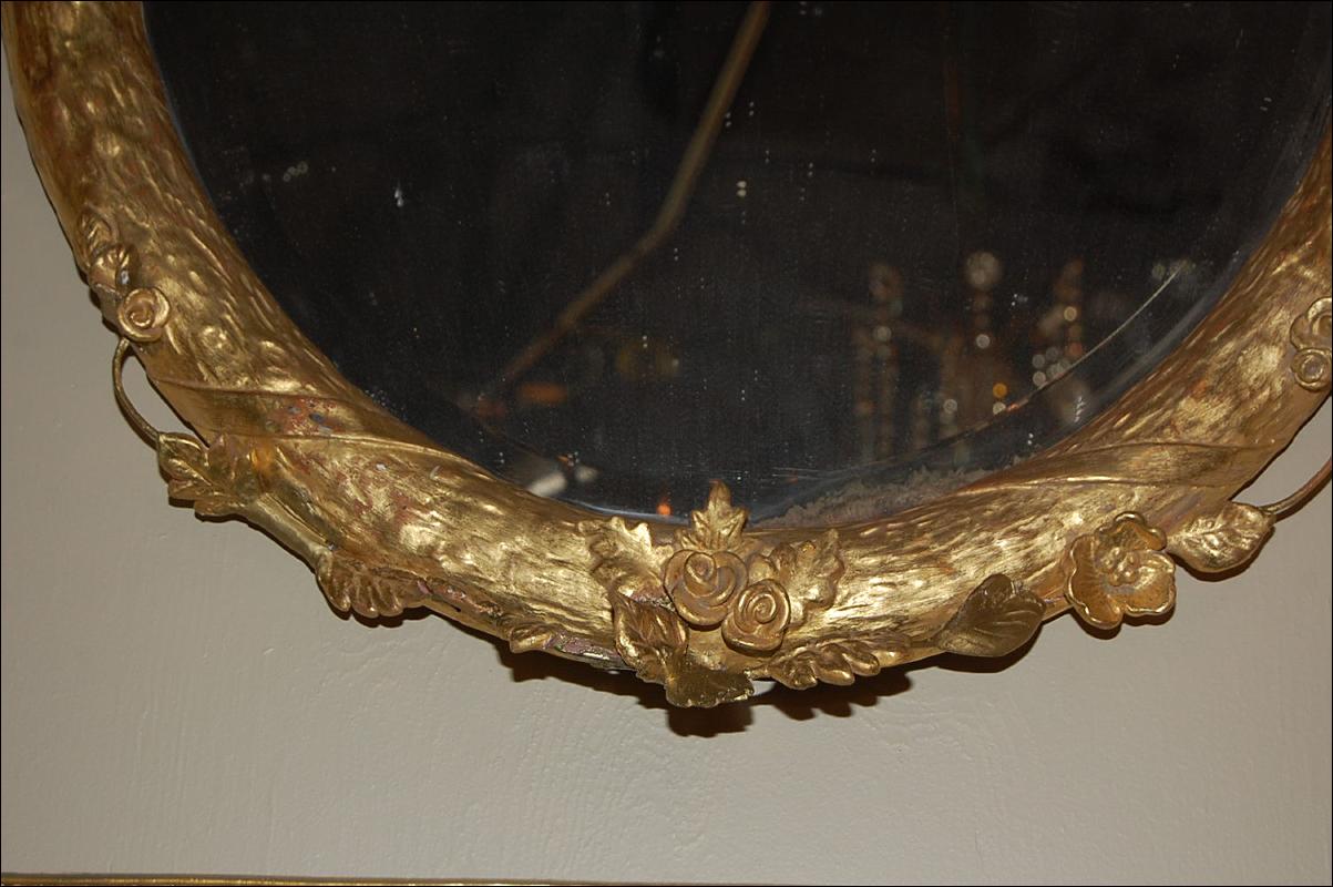 French Oval Cherub Mirror