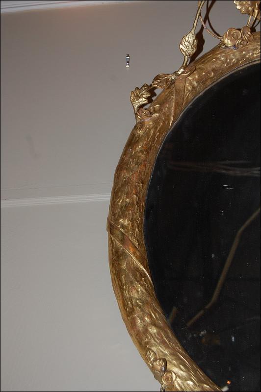 French Oval Cherub Mirror