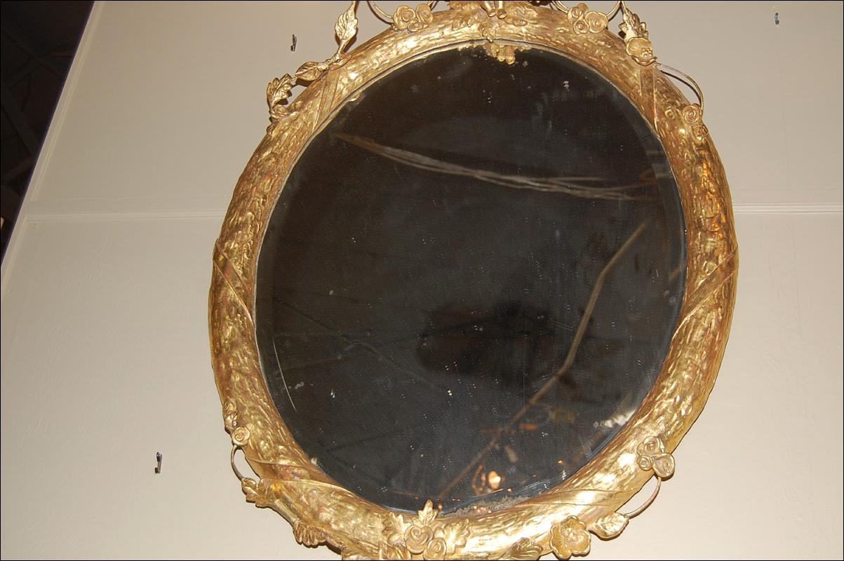 French Oval Cherub Mirror