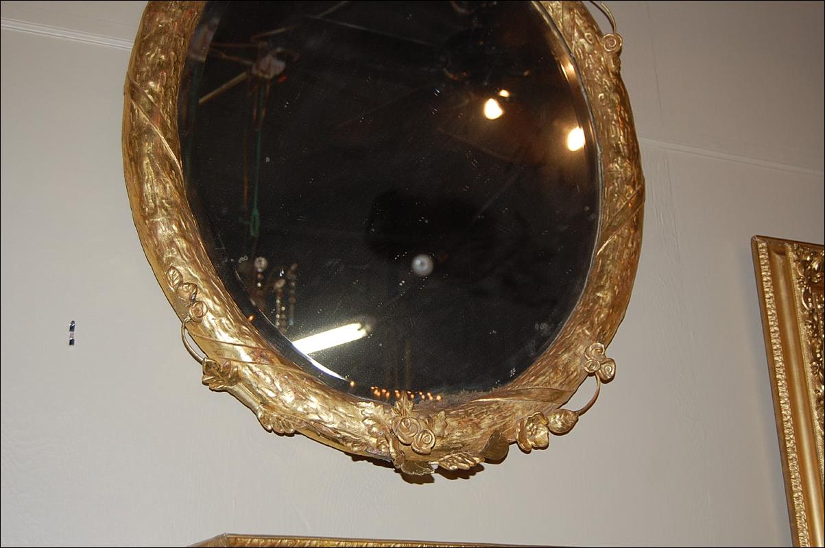 French Oval Cherub Mirror
