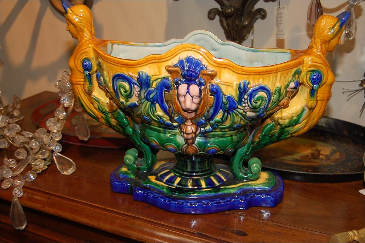 Majolica Centerpiece Bowl