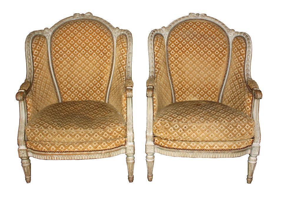 Pair French Bergeres