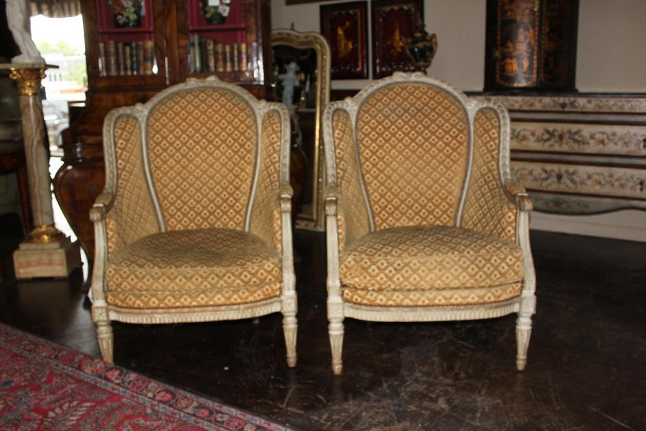 Pair French Bergeres
