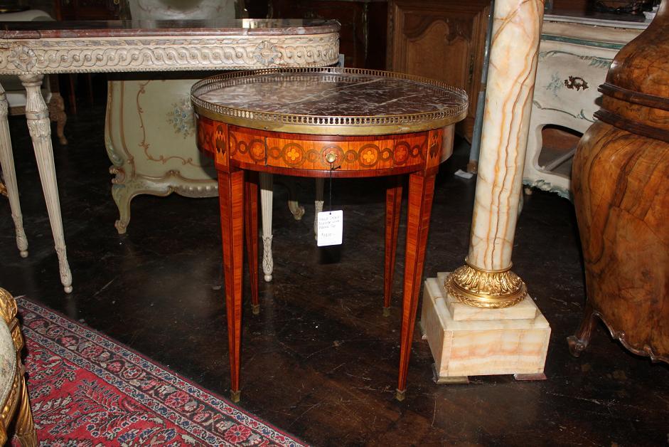 French Inlaid Builiotte Table
