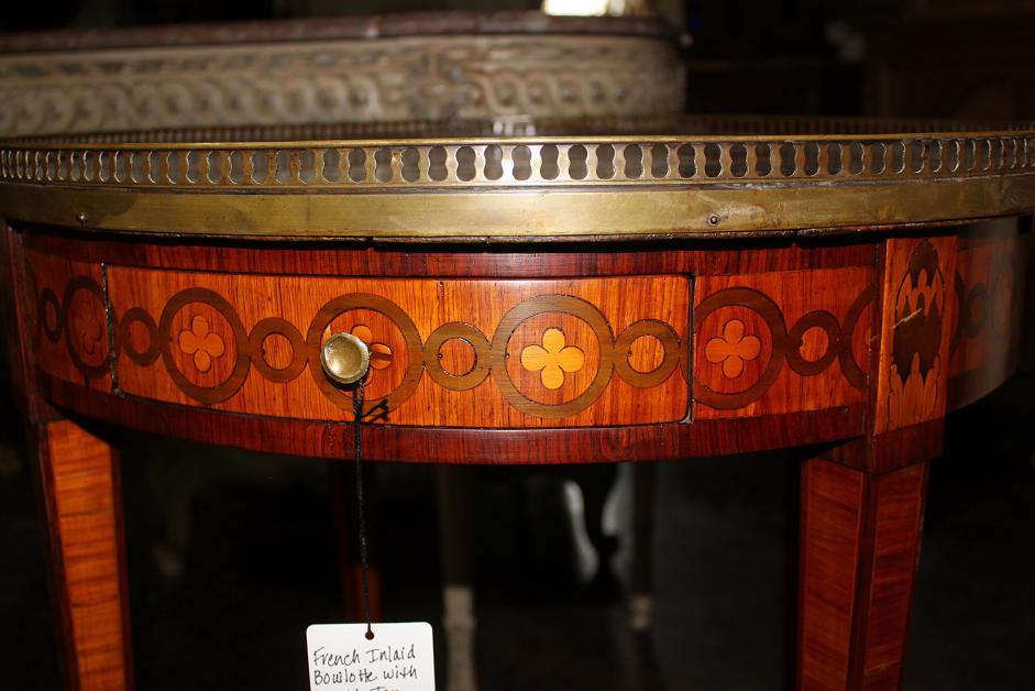 French Inlaid Builiotte Table