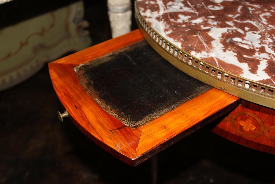 French Inlaid Builiotte Table