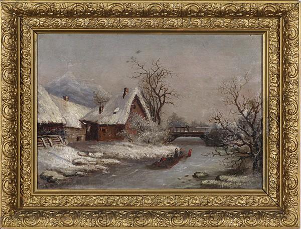 19th Century Continental Oil On Canvas