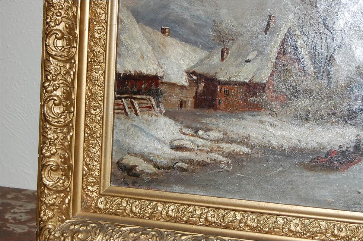 19th Century Continental Oil On Canvas