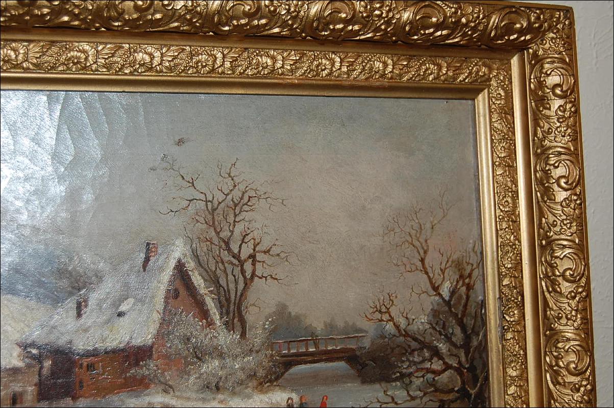 19th Century Continental Oil On Canvas