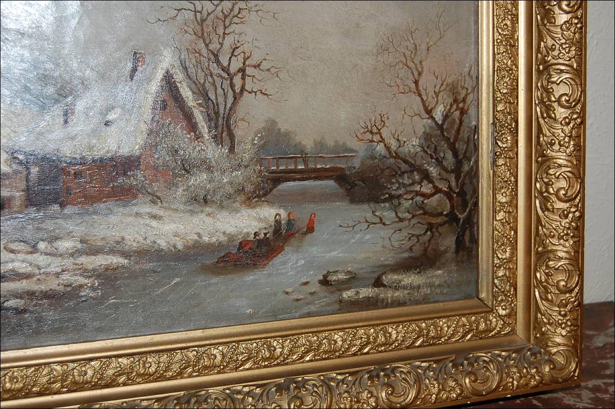 19th Century Continental Oil On Canvas