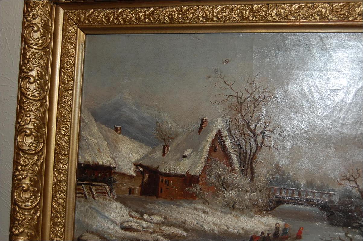 19th Century Continental Oil On Canvas