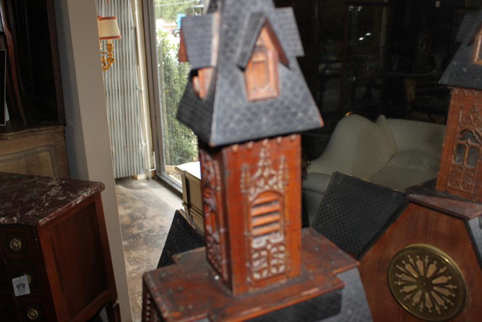 Swiss Black Forest Carved Clock
