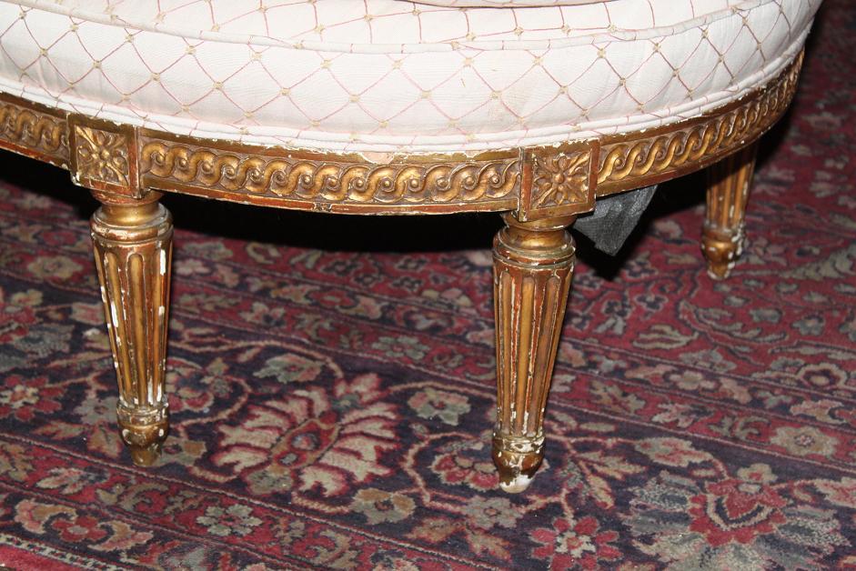 French Giltwood Chaise Lounge