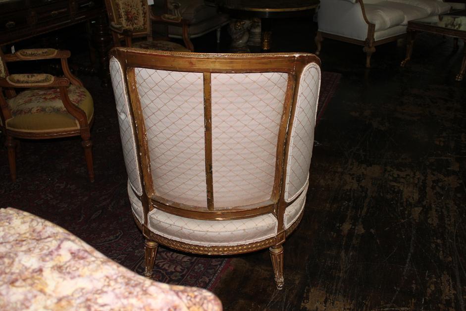 French Giltwood Chaise Lounge