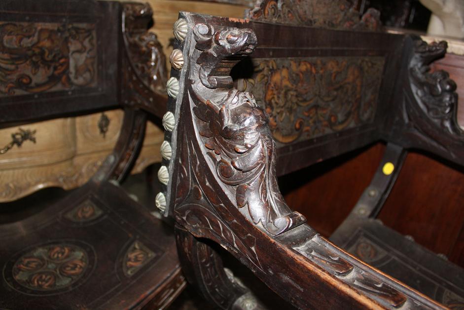 Pair Italian Savonarola Chairs