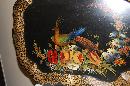 Pair Continental Hand Painted Tole Trays