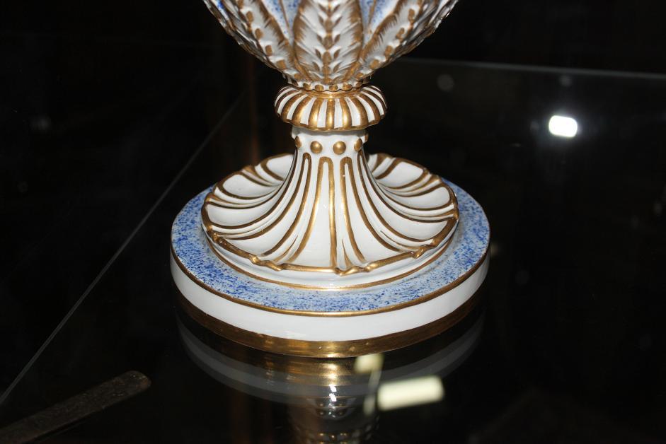 Pair French Porcelain Covered Urns