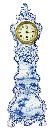 19th Century Miniature Delft Clock