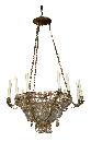 French Crystal Basket Chandelier